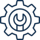 Icon Symbolbild für Maschinenbauunternehmen