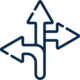 Icon Symbolbild für Flexibilität bei der Papierverarbeitung