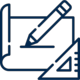 Icon Symbolbild für Planung im Maschinenbauunternehmen